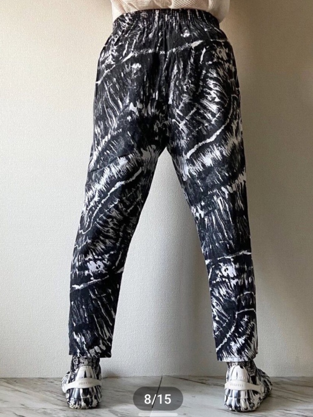 Tie-dye trousers with Velcro adjustment - Picture 11 of 11